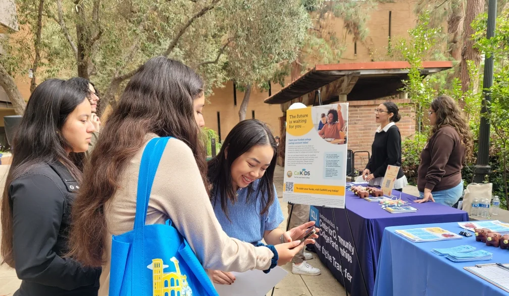CalKIDS staff speaking with UCLA students